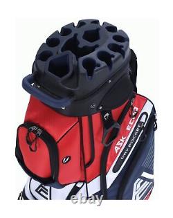 ASK ECHO T-Lock Golf Cart Bag with 14 Way Organizer Divider Top, Premium Cart