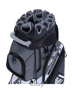 ASK ECHO T-Lock Golf Cart Bag with 14 Way Organizer Divider Top, Premium Cart