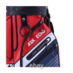 ASK ECHO T-Lock Golf Cart Bag with 14 Way Organizer Divider Top, Premium Cart