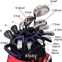 ASK ECHO T-Lock Golf Cart Bag with 14 Way Organizer Divider Top, Premium Cart Ba