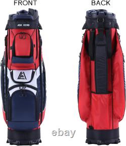 ASK ECHO T-Lock Golf Cart Bag with 14 Way Organizer Divider Top, Premium Cart Ba