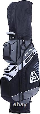 ASK ECHO T-Lock Golf Cart Bag with 14 Way Organizer Divider Top, Premium Cart Ba