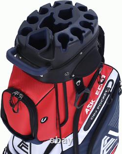 ASK ECHO T-Lock Golf Cart Bag with 14 Way Organizer Divider Top, Premium Cart Ba