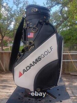 Adams Golf Bag Staff 6 Way Cart Black & White