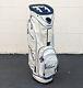 Adams Idea Golf Cart Bag Almond Navy 14-way Dividers With Rain Cover