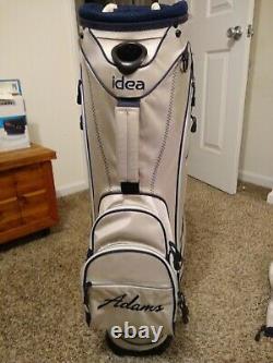 Adams Idea Golf Club Cart Bag 14 Way Dividers & Rain Hood LNUC Really Nice