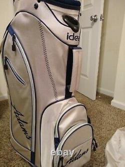 Adams Idea Golf Club Cart Bag 14 Way Dividers & Rain Hood LNUC Really Nice