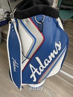 Adams Staff Golf Bag Red White Blue 6-Way Dividers Used Cart Golf Bag Nice