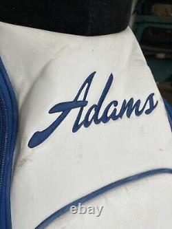Adams Staff Golf Bag Red White Blue 6-Way Dividers Used Cart Golf Bag Nice