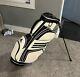 Adidas Pro Cart Stand Golf Bag Leather 6 Way Divider Black & White Lightweight