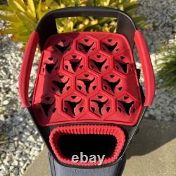 Ask Echo SLC-130 Golf Cart Bag 14 Way Divider Blue Gray Red Chicago Stars Logo Ask Echo SLC-130 Golf Cart Bag 14 Way Divider Blue Gray Red Chicago Stars Logo