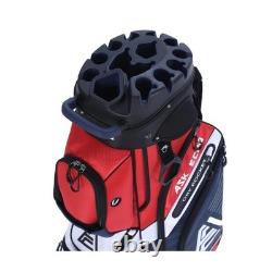 Ask Echo T-Lock 2.0 14-Way Cart Golf Bag Red/Blue/White NEW Ask Echo T-Lock 2.0 14-Way Cart Golf Bag Red/Blue/White NEW