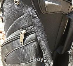BAG BOY REVOLVER 14-WAY DIVIDER GOLF CART BAG, BLACK With Raincover