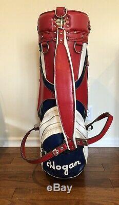 BEN HOGAN Vintage Bill Murray Caddyshack Style Golf Cart Club Bag Red White Blue