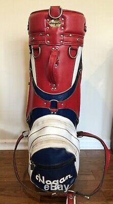 BEN HOGAN Vintage Bill Murray Caddyshack Style Golf Cart Club Bag Red White Blue