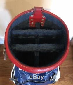 BEN HOGAN Vintage Bill Murray Caddyshack Style Golf Cart Club Bag Red White  Blue