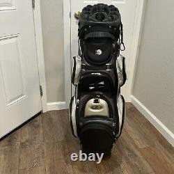 BENNINGTON GOLF CART BAG 15 WAY DIVIDERS GOLF BAG, BLACK / GREY Quiet Organizer