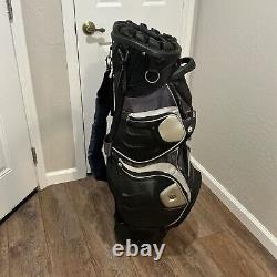 BENNINGTON GOLF CART BAG 15 WAY DIVIDERS GOLF BAG, BLACK / GREY Quiet Organizer