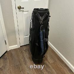 BENNINGTON GOLF CART BAG 15 WAY DIVIDERS GOLF BAG, BLACK / GREY Quiet Organizer