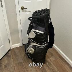 BENNINGTON GOLF CART BAG 15 WAY DIVIDERS GOLF BAG, BLACK / GREY Quiet Organizer