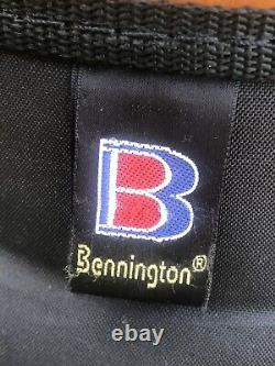 BENNINGTON QUIET ORGANIZER 16 WAY DIVIDER GOLF CART BAG, BLACK with LEATHER TRIM