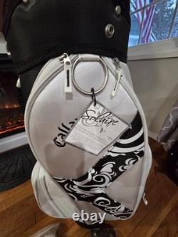 BNOS Callaway Solaire Golf Bag Black White Trim 9 Way Divider Rain Hood