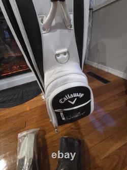 BNOS Callaway Solaire Golf Bag Black White Trim 9 Way Divider Rain Hood