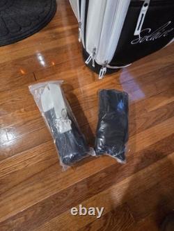BNOS Callaway Solaire Golf Bag Black White Trim 9 Way Divider Rain Hood