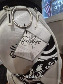 BNOS Callaway Solaire Golf Bag Black White Trim 9 Way Divider Rain Hood