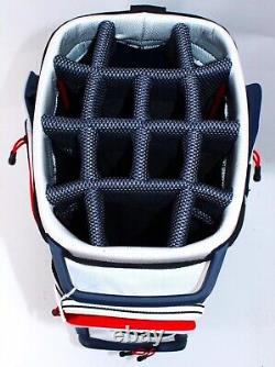 BRAND NEW WITH TAGS Ping Traverse Cart Bag Platinum/Navy/Red/White 14-Way-Top