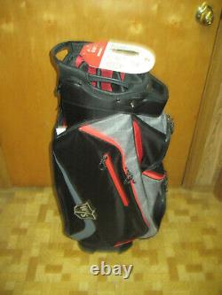 BRAND NEW Wilson Xtra Cart bag 10 x 8.5 inch 14 way Black / Grey / Red