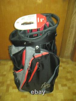 BRAND NEW Wilson Xtra Cart bag 10 x 8.5 inch 14 way Black / Grey / Red