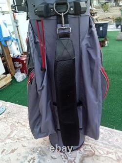 Bag Boy 2023 Revolver XP Golf Cart Bag-Charcoal/Black/Red, 14 Way Rotating Top