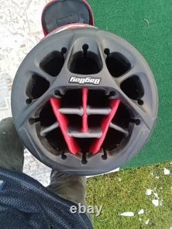 Bag Boy 2023 Revolver XP Golf Cart Bag-Charcoal/Black/Red, 14 Way Rotating Top