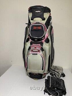 Bag Boy Revolver 14-way Divider Golf Cart Bag, Red / Black / Grey