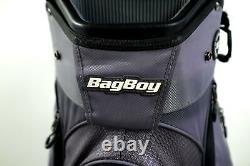 BagBoy Grey/Black Cart Bag 13-Dividers 9-Pockets Shoulder Strap
