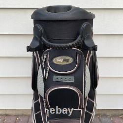 BagBoy Grip-Lok Swivel 14 Club Golf Cart Bag Black Pink White 14 Way