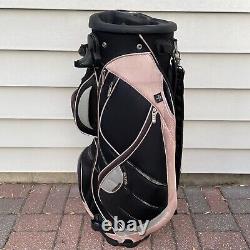 BagBoy Grip-Lok Swivel 14 Club Golf Cart Bag Black Pink White 14 Way