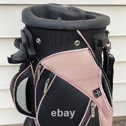 BagBoy Grip-Lok Swivel 14 Club Golf Cart Bag Black Pink White 14 Way