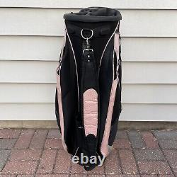 BagBoy Grip-Lok Swivel 14 Club Golf Cart Bag Black Pink White 14 Way