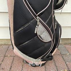 BagBoy Grip-Lok Swivel 14 Club Golf Cart Bag Black Pink White 14 Way