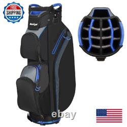 Beutyal 15-Way Organizer Golf Cart Bag Lightweight Club Bags with Rain Cover