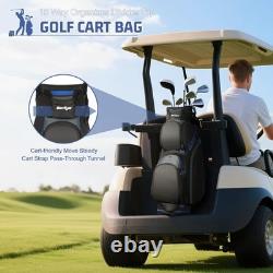 Beutyal 15-Way Organizer Golf Cart Bag Lightweight Club Bags with Rain Cover