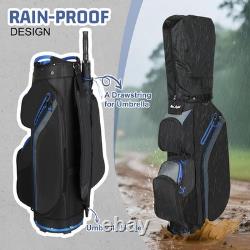 Beutyal 15-Way Organizer Golf Cart Bag Lightweight Club Bags with Rain Cover
