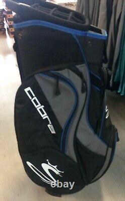 Brand New Cobra Cart Bag 14 Dividers Plus Putter Slot Black Blue Grey