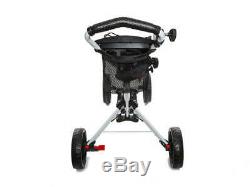 Brand New Fast Fold 9.0 4 Wheel Golf Push & Pull Cart White/Black FREE SHIPPING