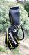 Bridgestone Used Professional Golf Bag Caddie With Rain Hood Black Yellow Staff