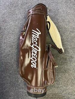Brown Vinyl MacGregor Golf Club Cart Bag Vintage Used Old School Classic
