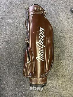 Brown Vinyl MacGregor Golf Club Cart Bag Vintage Used Old School Classic