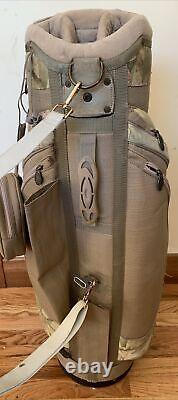 Burton Cart Golf Bag 14 Way Dividers 7 Pockets Floral Brown Shoulder Strap